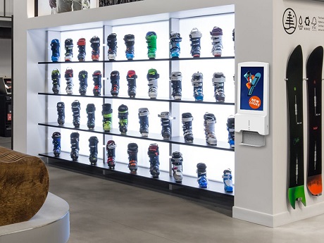 Digital Signage for Retail: Digital Signage with Automatic Hand Sanitizer dispenser